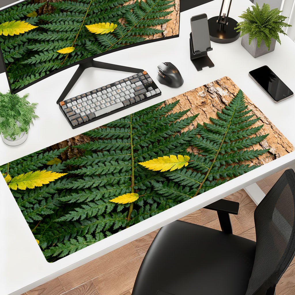 Gaming Keyboard Brand - Brand Leaf Design Mouse Pad Iron