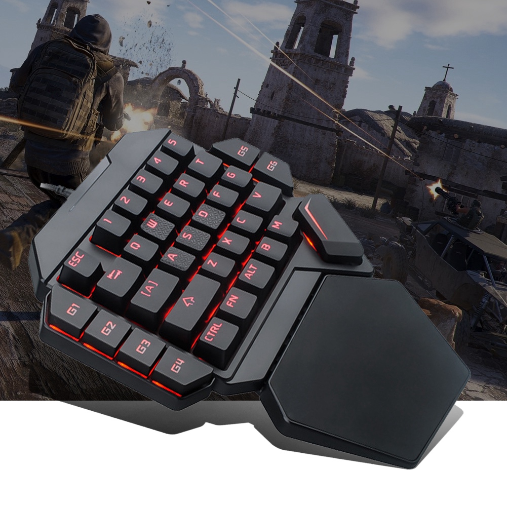 Gaming Keyboard Half - Blacklight Keyboard Onehanded Keyboard RGB Blacklight