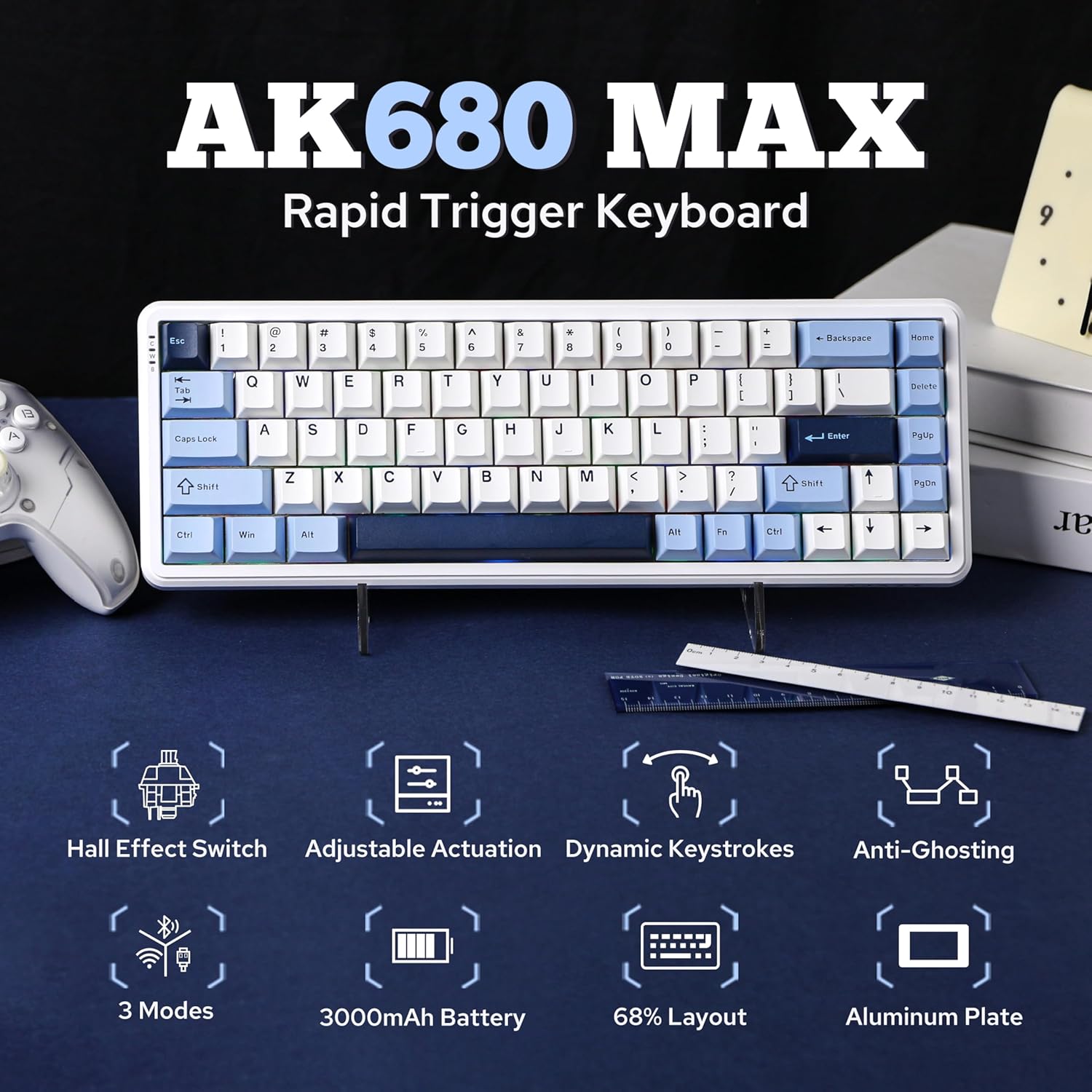 Gaming Keyboard Thocky - AJAZZ AK680 MAX 68 Keys Wired