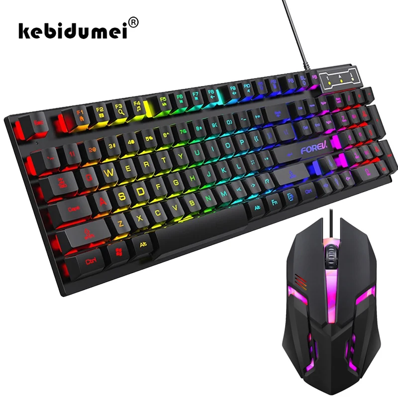Gaming Keyboard Thocky - 104 Key Backlit Mechanical Keyboard Wired