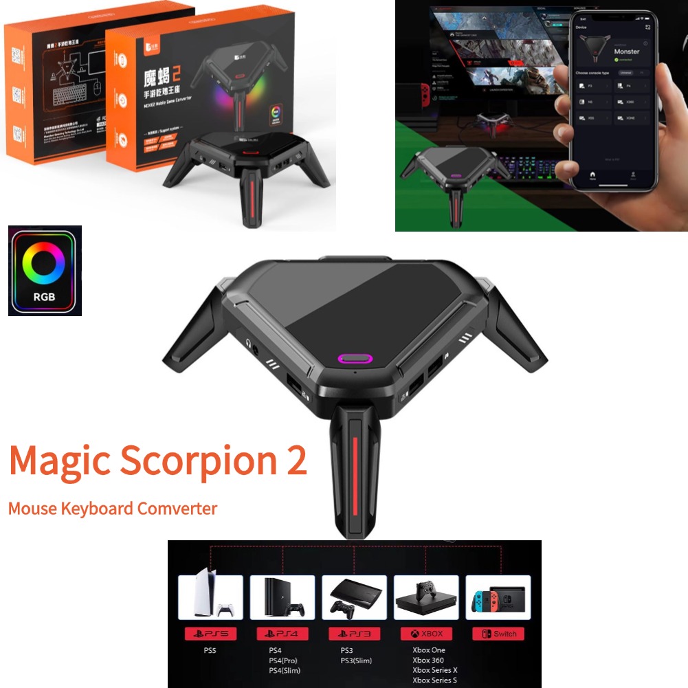 Gaming Keyboard And Mouse Mobile - Magic Scorpion 2 Mouse Keyboard Comverter