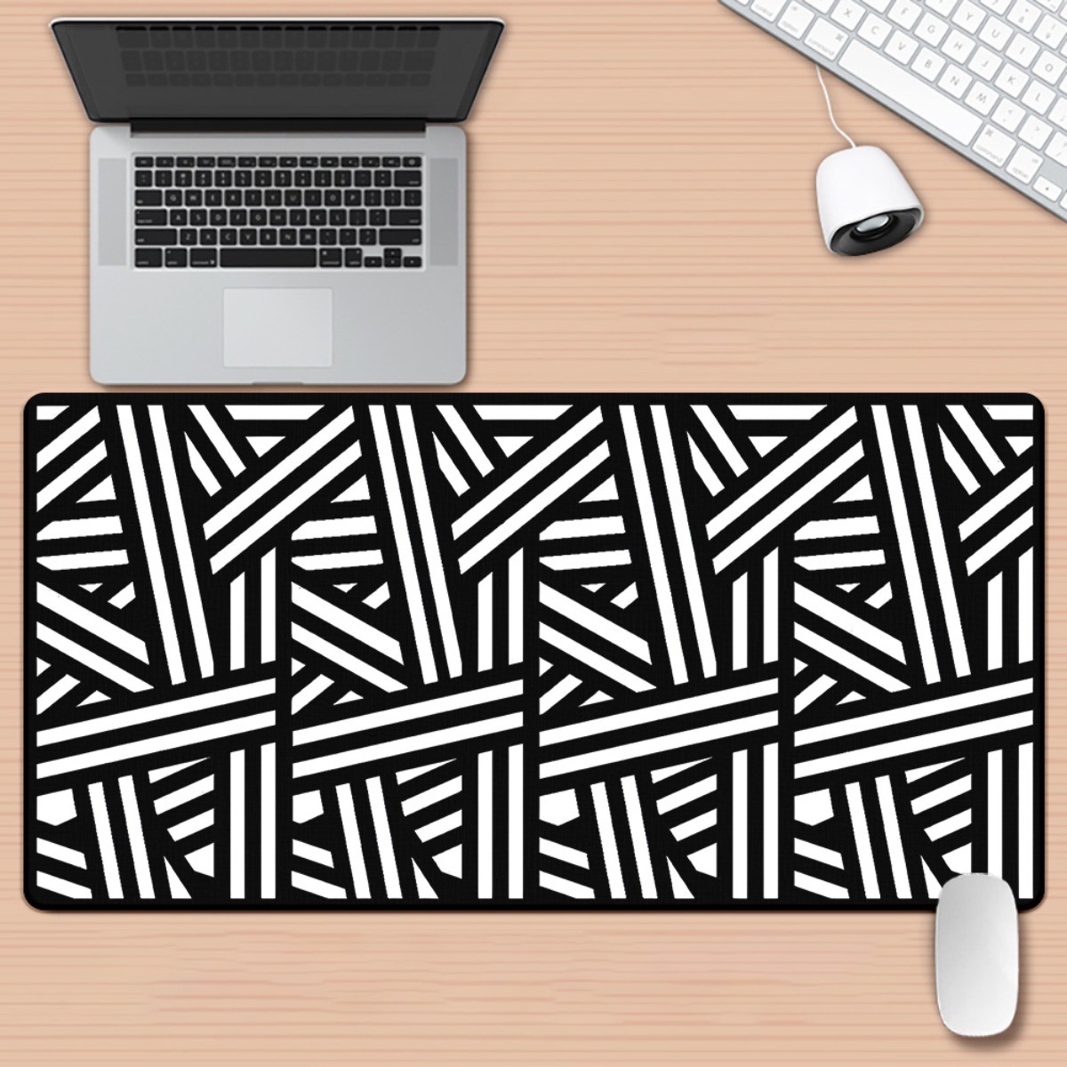 Gaming Keyboard Brand - Brand Line Black HD Printed Desk