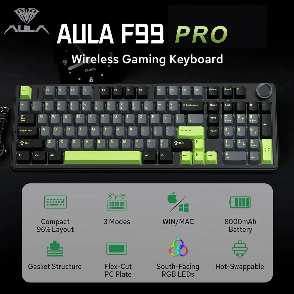 AULA F99PRO Gaming Mechanical  - đánh giá và giá Gaming Keyboard Hot Swappable