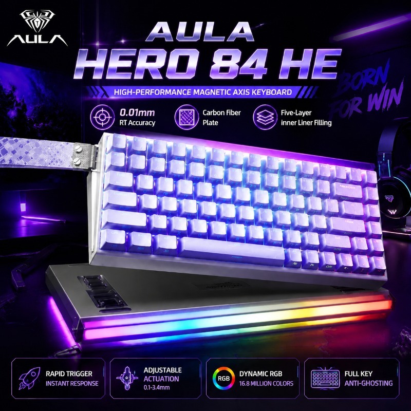 AULA HERO84 Magnetic Gaming Me - đánh giá và giá Gaming Keyboard Hot Swappable