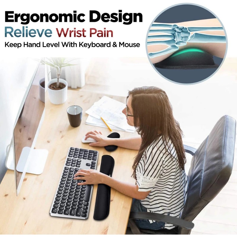 Ergonomic Keyboard Wrist Rest  - đánh giá và giá Gaming Keyboard Mouse Set