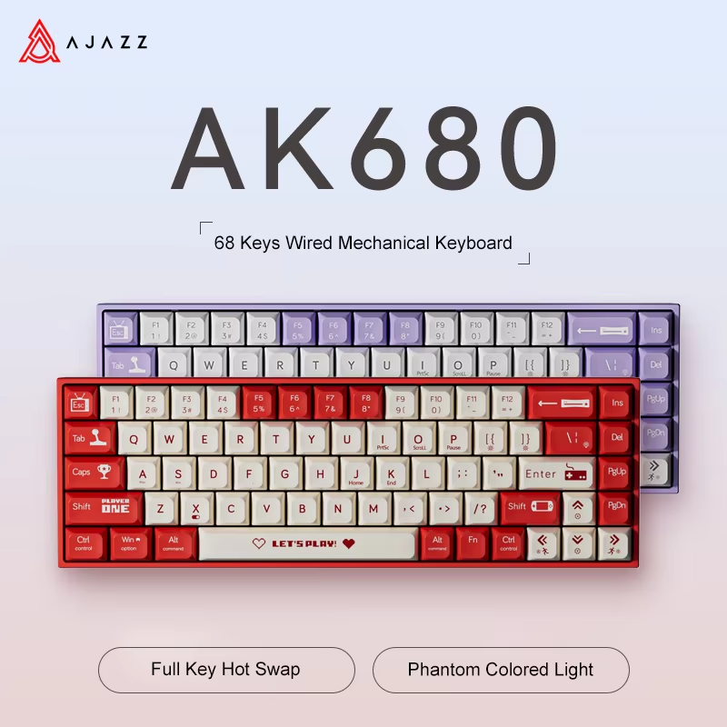 AJAZZ AK680 65% Wired Gaming M - đánh giá và giá Gaming Keyboard Thocky