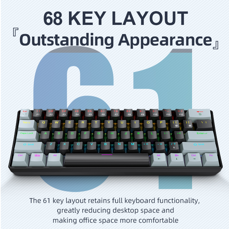 APAYADO K61 Mini Mechanical Ke - đánh giá và giá Gaming Keyboard Half