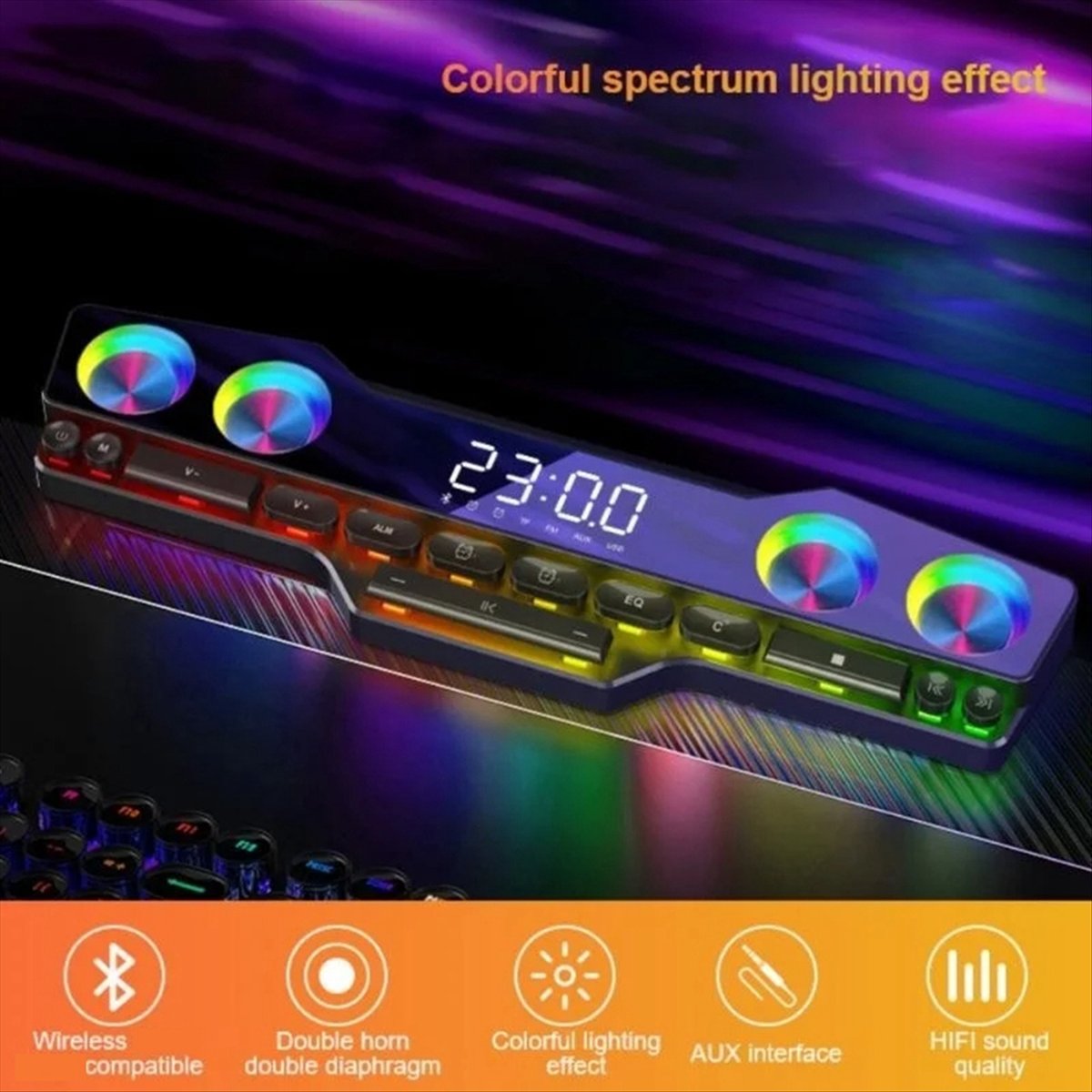 DTC5 V18 Dazzle Colour Speaker - đánh giá và giá Gaming Keyboard Bluetooth