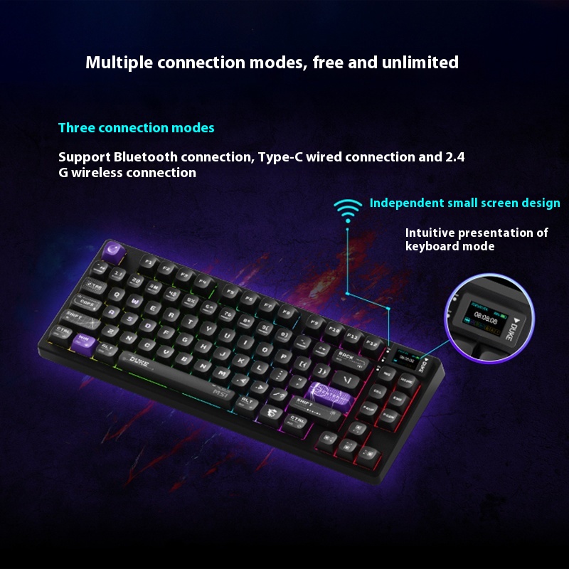 MSI FORGE GK600 W DUKE Three M - đánh giá và giá Gaming Keyboard Hot Swappable
