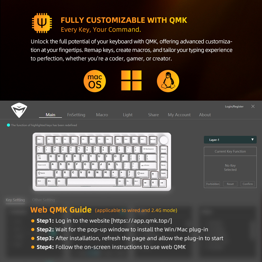 Machenike K600-B82W Mechanical - đánh giá và giá Gaming Keyboard Thocky