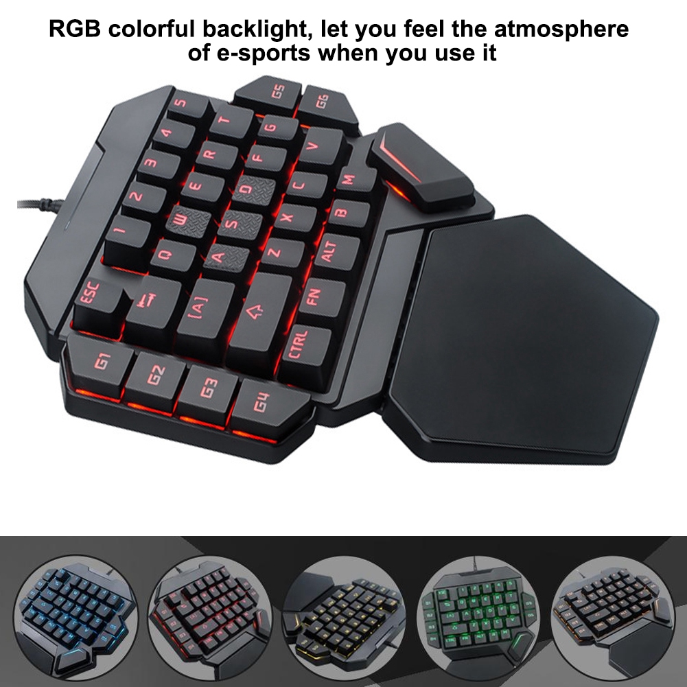 Blacklight Keyboard Onehanded  - đánh giá và giá Gaming Keyboard Half