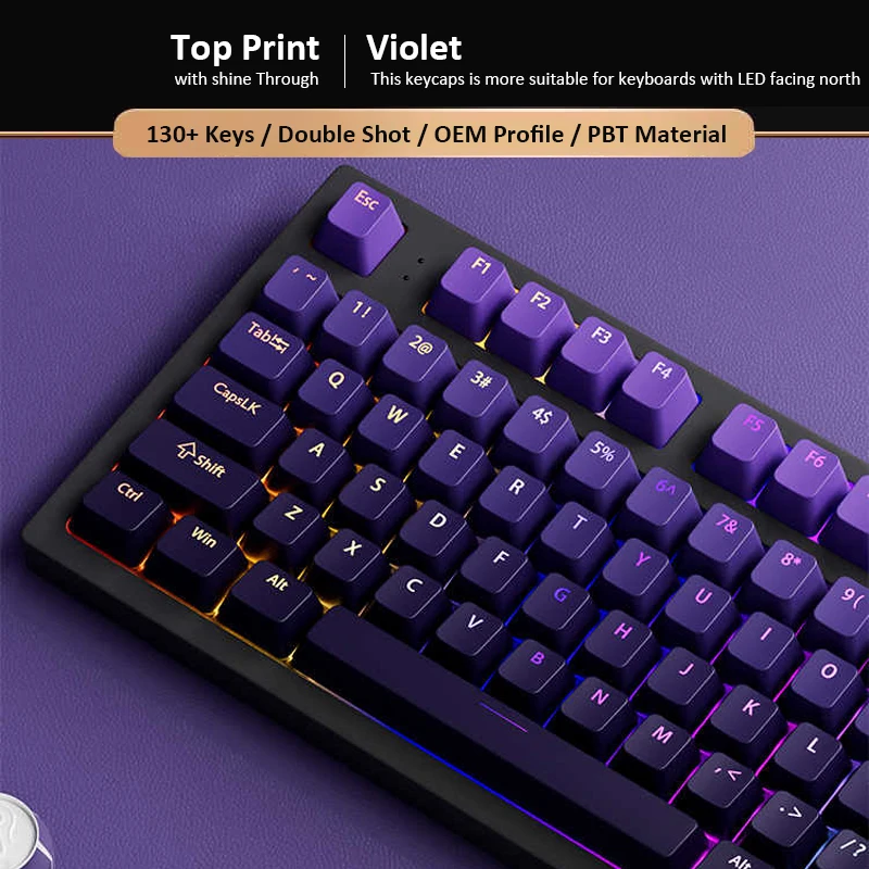 Custom Gradient Violet OEM Pro - đánh giá và giá Gaming Keyboard Top