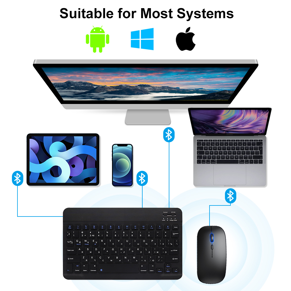 Bluetooth Keyboard and Mouse F - đánh giá và giá Gaming Keyboard And Mouse Combo Wireless