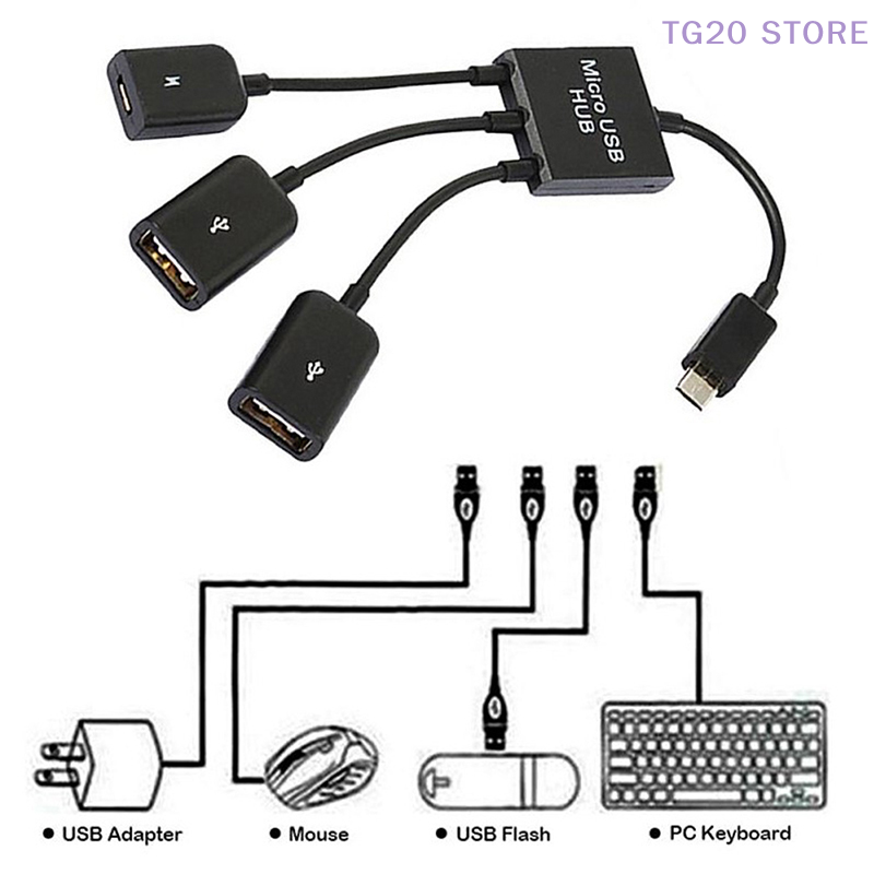 3in1 Micro USB To 2 OTG 3 Port - đánh giá và giá Gaming Keyboard Type C