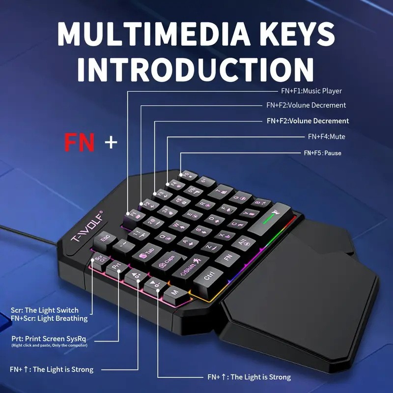 FocusOnPC TF900 2-in-1 Mobile  - đánh giá và giá Gaming Keyboard Half