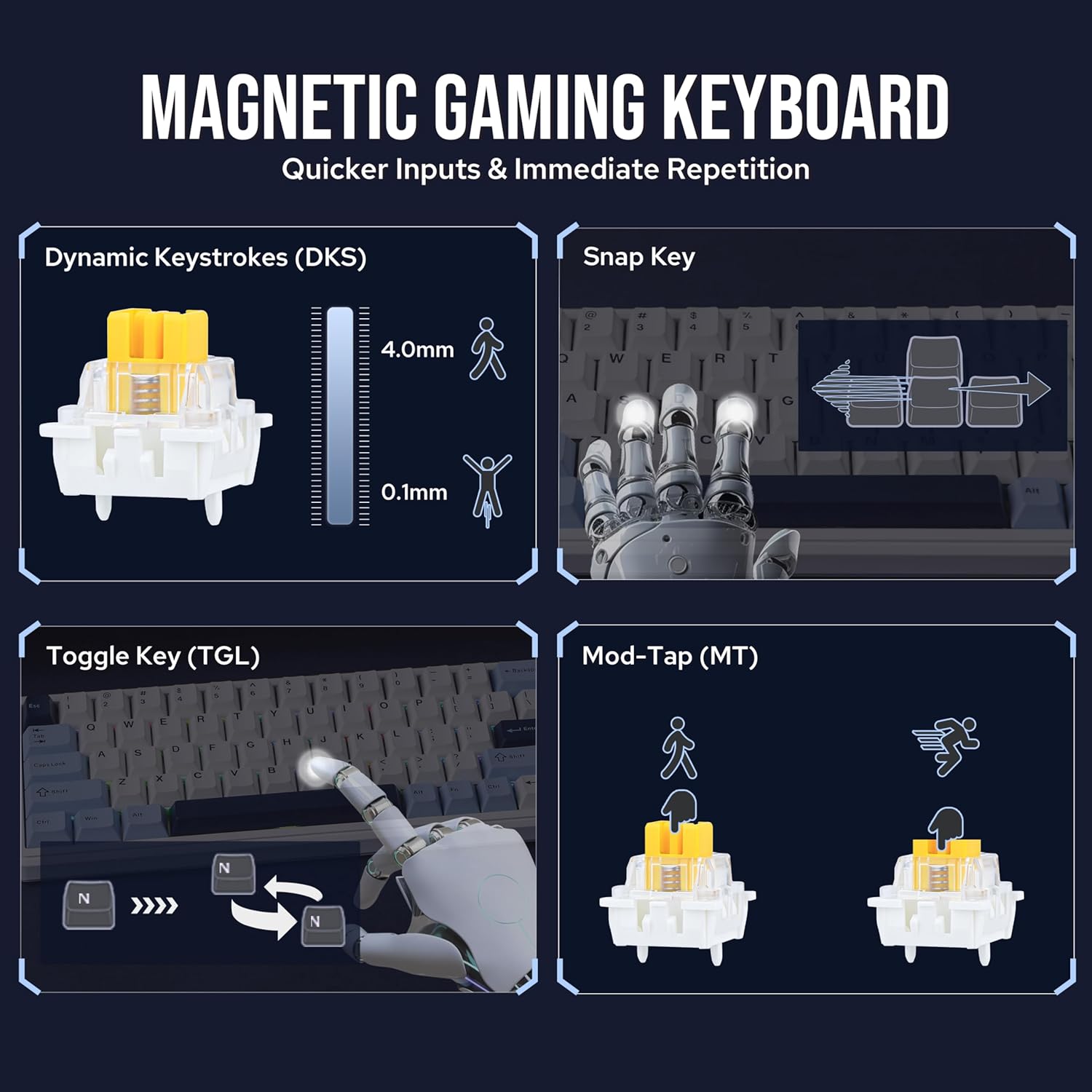 AJAZZ AK680 MAX 68 Keys Wired  - đánh giá và giá Gaming Keyboard Thocky