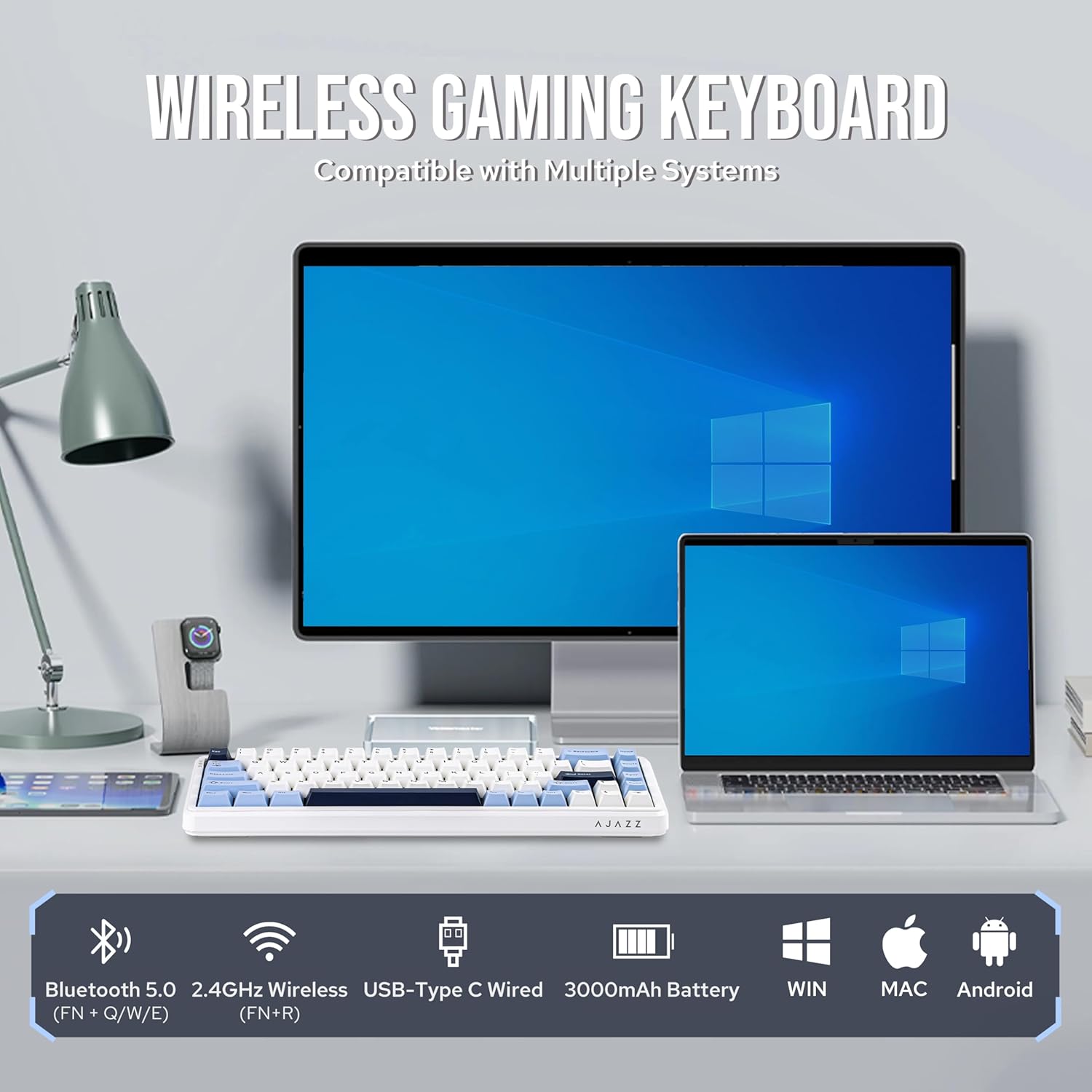 AJAZZ AK680 MAX 68 Keys Wired  - đánh giá và giá Gaming Keyboard Thocky