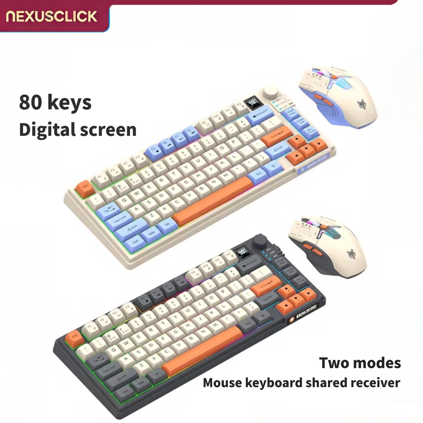 NexusClick Dual Mode Keyboard  - đánh giá và giá Gaming Keyboard And Mouse Combo Wireless