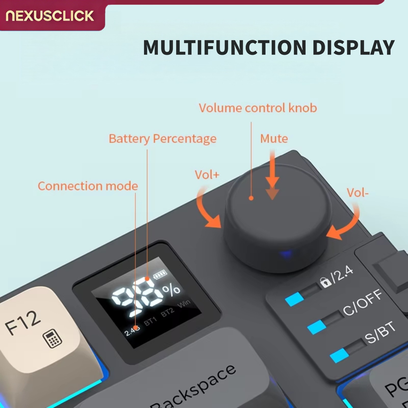 NexusClick Dual Mode Keyboard  - đánh giá và giá Gaming Keyboard And Mouse Combo Wireless