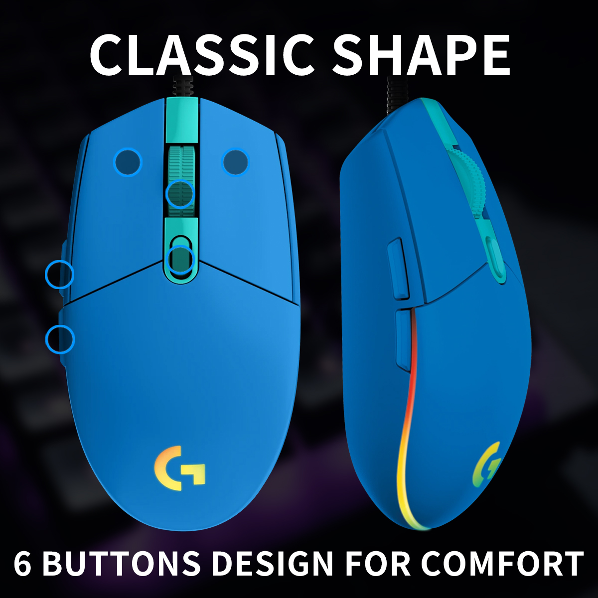 Logitech G203 wired gaming mou - đánh giá và giá Logitech Mouse G203
