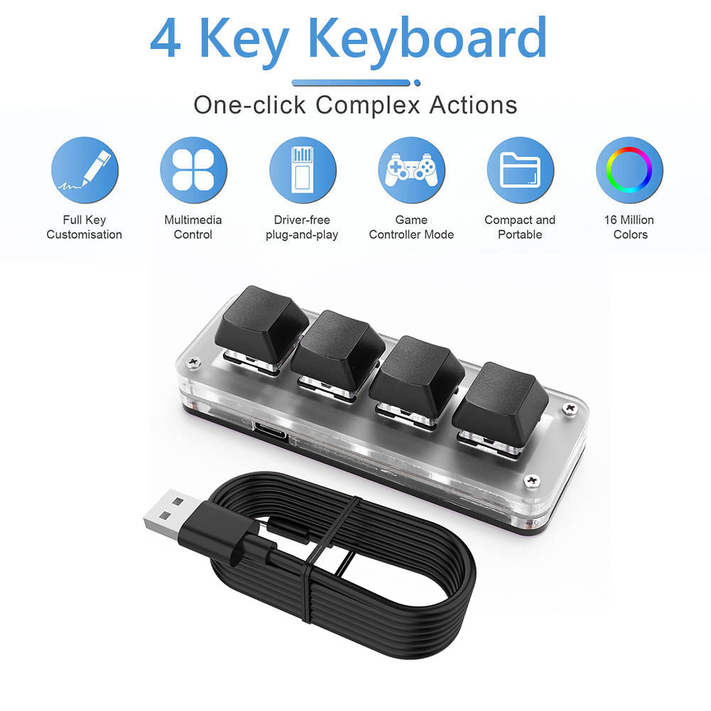 3 Key 1 Knob/4 Key Programming - đánh giá và giá Gaming Keyboard 1 Hand