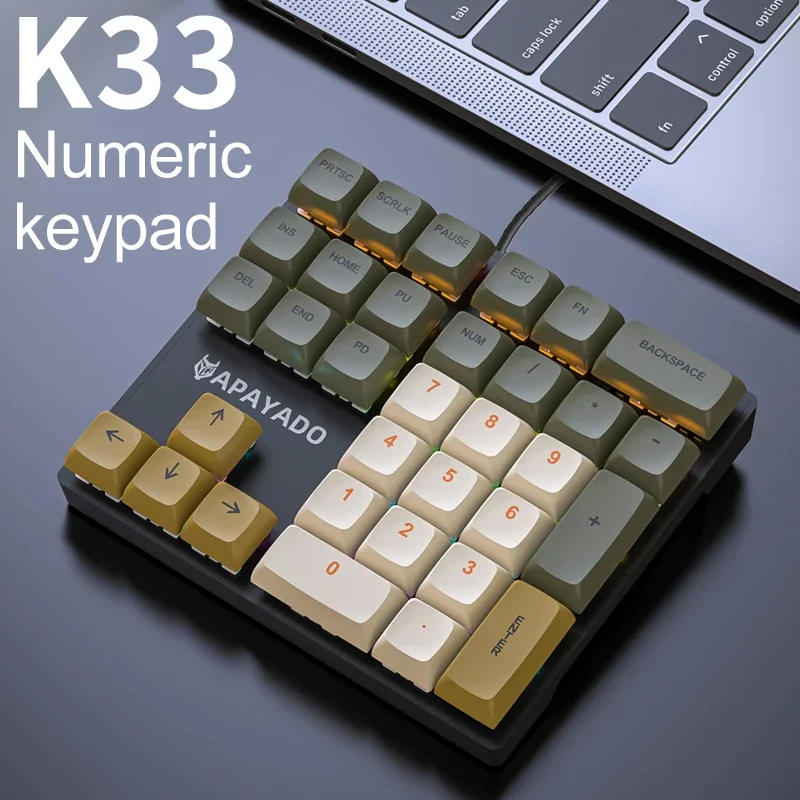 K33 Wired Mechanical Numeric K - đánh giá và giá Gaming Keyboard Half