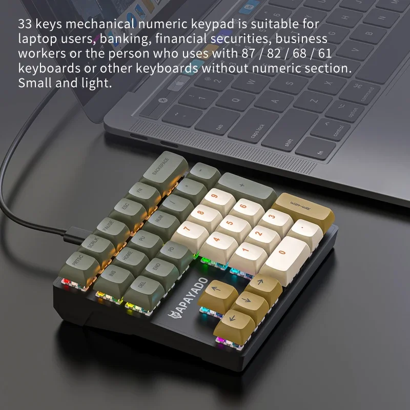 K33 Wired Mechanical Numeric K - đánh giá và giá Gaming Keyboard Half
