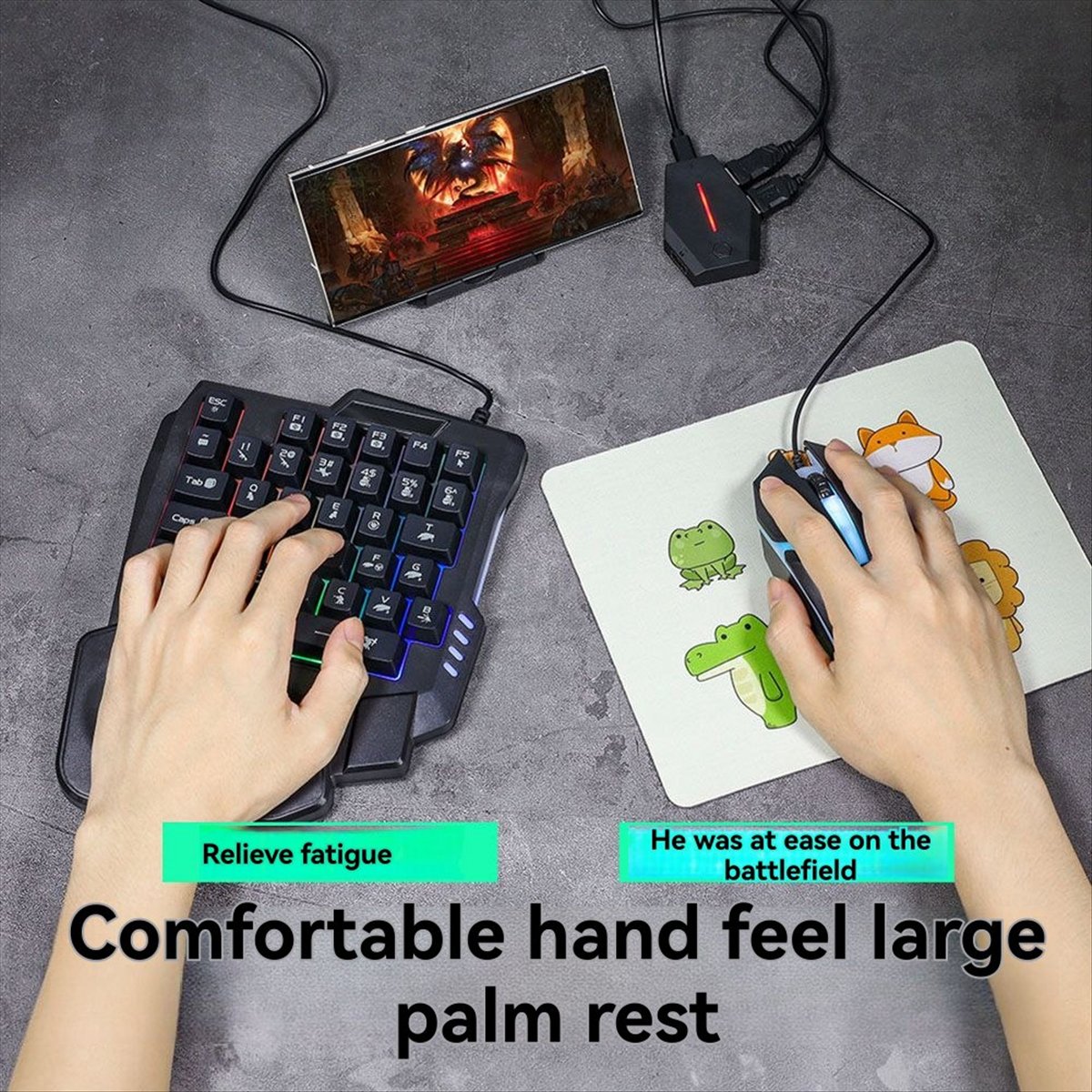Goodprice 35Key Ergonomics RGB - đánh giá và giá Gaming Keyboard 1 Hand